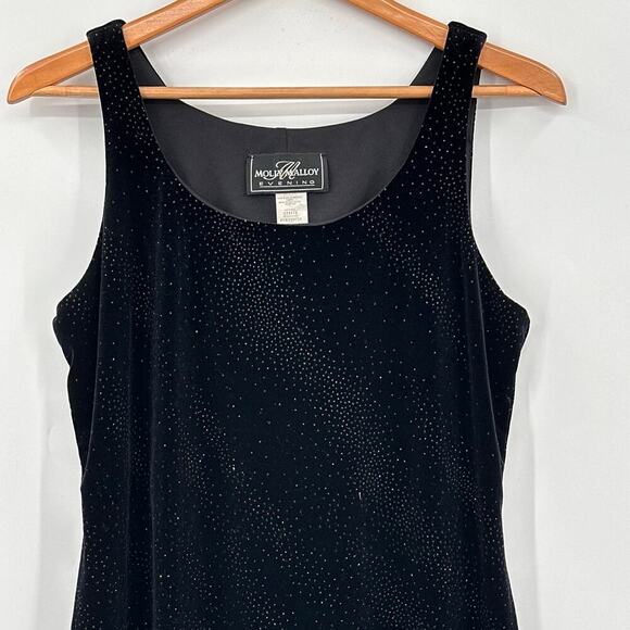 Molly Malloy Evening Black Sparkly Velour Bolero & Mini Dress Set Womens Size 8 - Picture 4 of 11